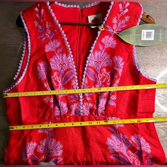 knee length dresses for ladies Porcelain Garden Red Midi Dress main image 0